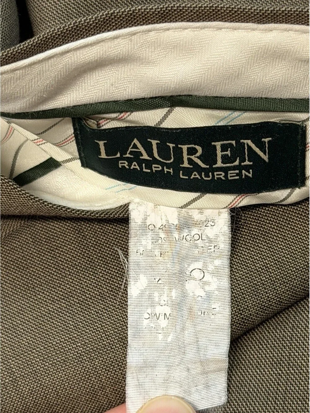 Lauren Ralph Lauren Mens 34x31 Brown Flat Front Wool Dress Pants Slacks